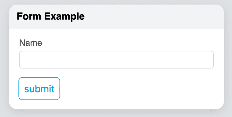 Form with name input